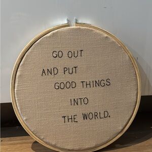 Inspirational Embroidered Wall Art